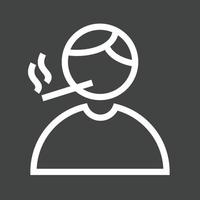 Smoking Line Inverted Icon vector