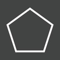 Pentagon Line Inverted Icon vector