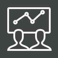 SEO Training Line Inverted Icon vector