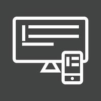 Responsive Design Line Inverted Icon vector