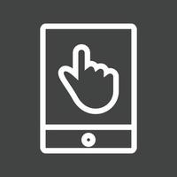 Touchscreen Technology Line Inverted Icon vector