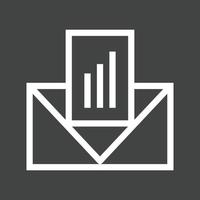 Email Marketing Line Inverted Icon vector