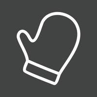 Glove Line Inverted Icon vector