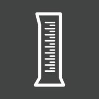 Measuring Cylinder Line Inverted Icon vector