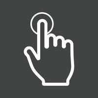 Tap Line Inverted Icon vector