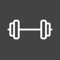 Weightlifting Line Inverted Icon vector
