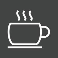 Warm Tea Line Inverted Icon vector