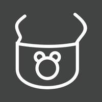 Baby Bib Line Inverted Icon vector