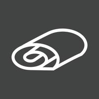 Swiss Roll Line Inverted Icon vector