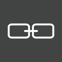 Link Line Inverted Icon vector