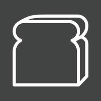 Slice of Bread Line Inverted Icon vector