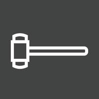 Sledge hammer Line Inverted Icon vector