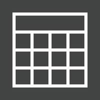Insert Table Line Inverted Icon vector