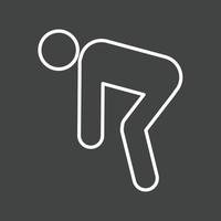 Stretching Line Inverted Icon vector