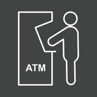 Transaction Line Inverted Icon vector