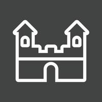 Castle I Line Inverted Icon vector