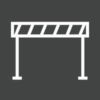 Road Barrier Line Inverted Icon vector