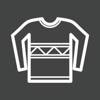 Sweater Line Inverted Icon vector