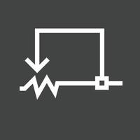 Rheostat Line Inverted Icon vector