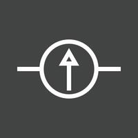 Galvanometer Line Inverted Icon vector