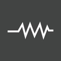 Resistor II Line Inverted Icon vector