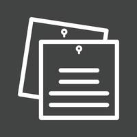 Notes Line Inverted Icon vector