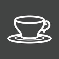 Tea Cup Line Inverted Icon vector