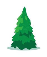 árbol de Navidad. árbol conífero verde. imagen vectorial vector