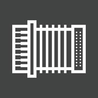 Accordion Line Inverted Icon vector