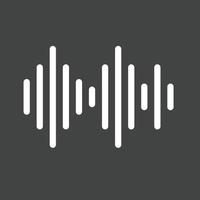 Music Indicator II Line Inverted Icon vector