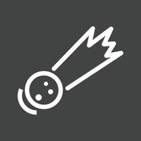 Comet Line Inverted Icon vector