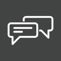 Typing Message Line Inverted Icon vector