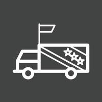 Campaign Vehicle Line Inverted Icon vector