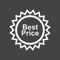 Best Price Tag Line Inverted Icon vector