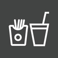 Fast Food Line Inverted Icon vector