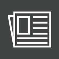 Newspaper Line Inverted Icon vector