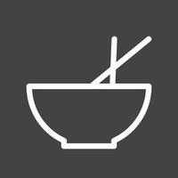 Chinese Food Line Inverted Icon vector