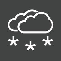 Light Snowing Line Inverted Icon vector
