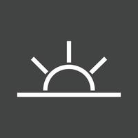 Sunrise Line Inverted Icon vector