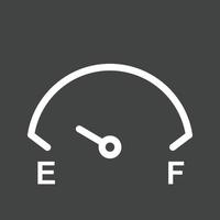 Fuel Gauge Line Inverted Icon vector