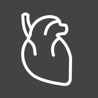 Heart Line Inverted Icon vector