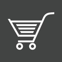 Shopping Cart Line Inverted Icon vector