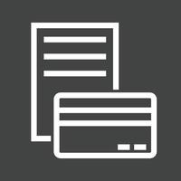 Pay via Card Line Inverted Icon vector