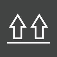 Upwards Line Inverted Icon vector