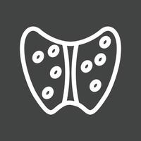 Thyroid Line Inverted Icon vector