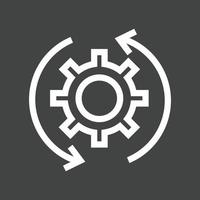 Development Line Inverted Icon vector