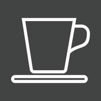 Tea cup Line Inverted Icon vector