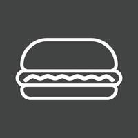 Burger Line Inverted Icon vector