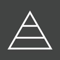 Pyramid Chart Line Inverted Icon vector