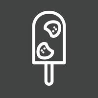 Strawberry bar Line Inverted Icon vector